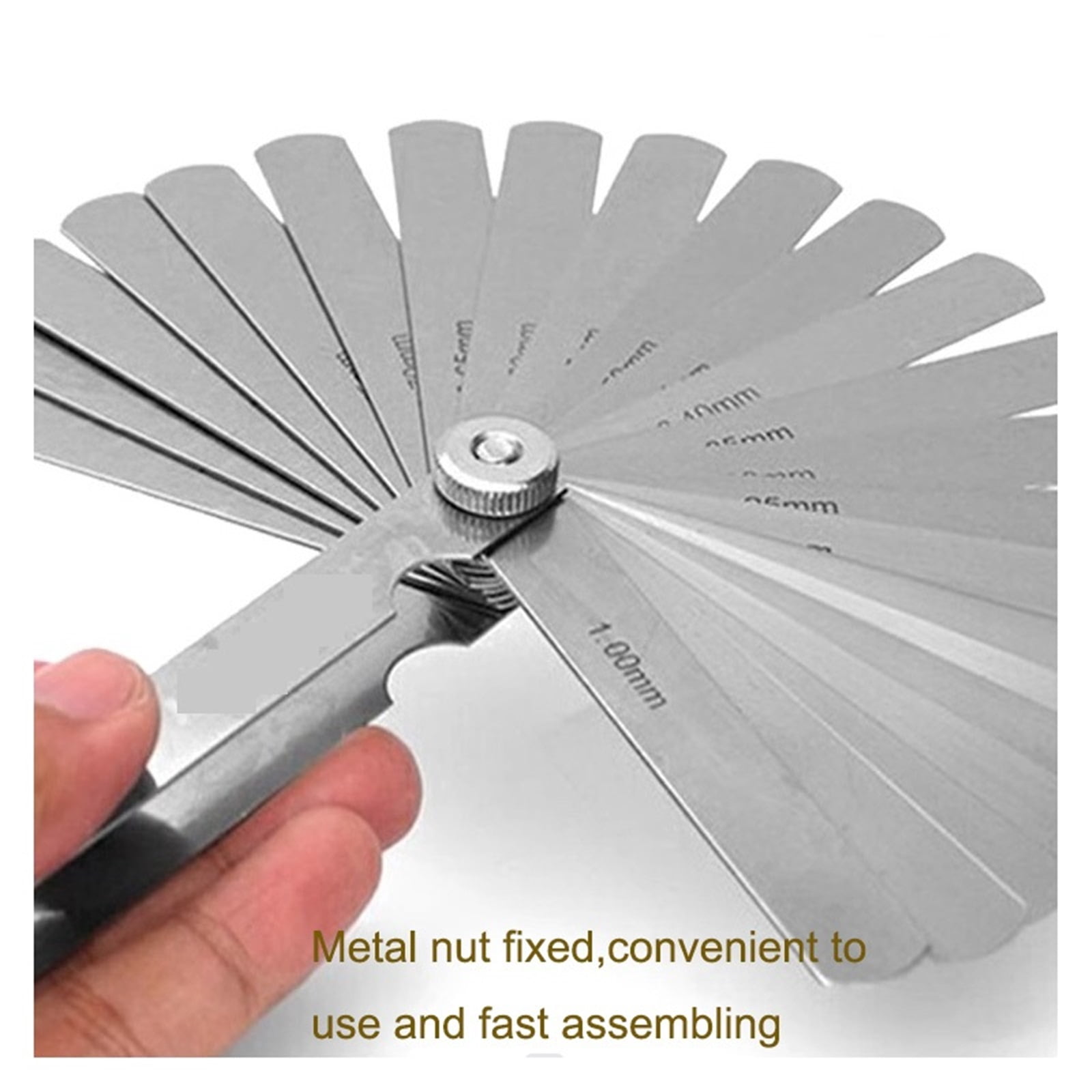 Stainless Steel SAE Metric Thickness Feeler Gauge Gap Measurement Mm Gauges Leaf Sheet Blades Filler Gauge Tools ,Easy Identification