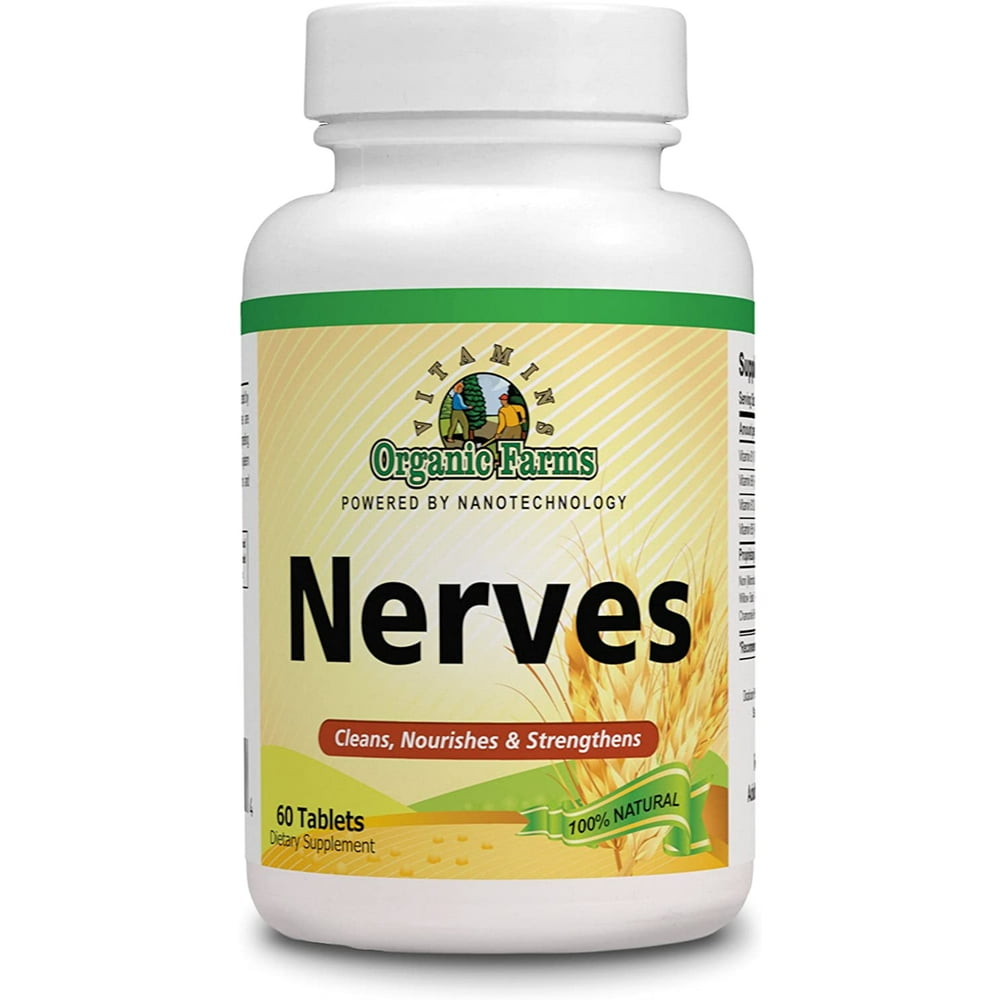 Nerves 60 Tablets Nervous System 100 Natural Dietary Supplement