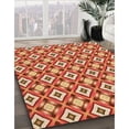 thumbnail image 3 of Ahgly Company Tapis d'Intérieur Lavables en Machine Rectangle Transitionnel Jaune Orange, 6' x 9', 3 of 7