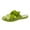 Green, variant on JeashCHAT Slip On Slide Sandals for Women Women's Fashionable Sandals Bow Tie Half Wrap Comfortable Soft Sole Slippers (Green)
