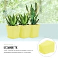 thumbnail image 2 of 10pcs Cuadrado de plástico Maceta linda Mini macetas decorativas Macetas Suculentas creativas Guardería Floral Holder Organizador Suministros de jardín con bandejas (amarillo 7 cm), 2 of 5