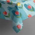 thumbnail image 5 of Pioneer Flower Floral Print Pattern Square Tablecloth, Waterproof Wipeable Spillproof Washable Table Cover for Home Kitchen Party Decor, 52"x52", 5 of 6