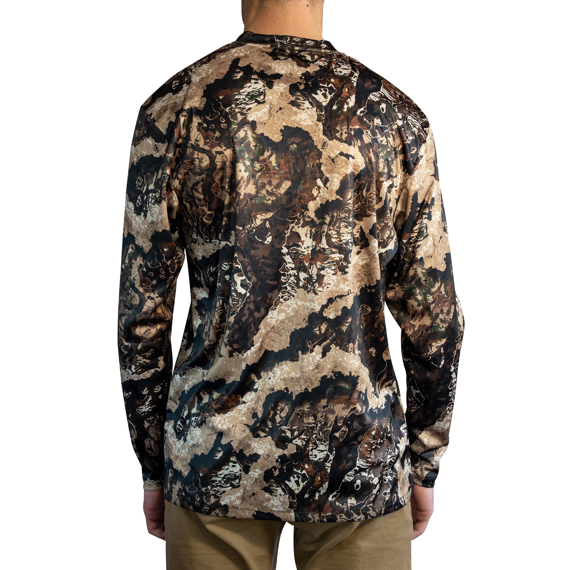 HOT SHOT Men's Camo Hunting Lightweight Performance Long Sleeve Shirt - Veil Whitetail, Medium