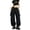 Black, variant on Women's Y2K High Waist Cargo Pants Baggy Straight Leg Cargo Pants Multiple Pockets Streetwear Wide Leg Casual Trousers, M-2XL