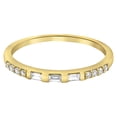 thumbnail image 4 of 14K Yellow Gold 1/6 ct. Baguetter and Round Diamonds Wedding Band Ring by Hollywood Hills Jewelers, 4 of 5