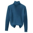 thumbnail image 3 of Hauaitttt Women Thickened Turtleneck Sweater Warm Blend Top for Fall and Winter Mens Thermal Top Thermal Women Top Long Sleeve Thermal Boys Thermals Women Top Thermal Tops for Women 3/4 Sleeve Long, 3 of 3