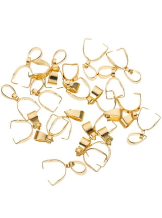 TureClos Necklace Pendant Clasp Replacement Ball Connector Pinch Clips  Findings DIY Crafting Jewelry Making Spare Parts Gold Medium