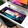 thumbnail image 4 of Mystic Forest Desk Mat Purple Cute Large Mouse Pad Extended Gaming Mousepad XL Big Aesthetic Desk Pad Cool Anime Keyboard Mat Laptop Desktop Mouse Mat 31.5''X11.8'', 4 of 7