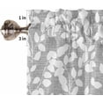 thumbnail image 5 of Kitchen Curtains Set, Grey White Botanical Kitchen Curtains and Valances Set, Pastoral Spring Floral Summer Art Rod Pocket Tier Curtains 36 Inch Length for Cafe/Bedroom Windows, 5 of 6