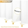 thumbnail image 6 of 78 Inch Long Shower Curtain, Watercolor Plant Botanical Fabric Shower Curtain Set with 12 Hooks, Tall Eucalyptus Floral Leaves Aesthetic Bath Curtains for Bathroom and Bathtubs, 72x78, Blue, 6 of 6