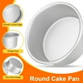thumbnail image 4 of Sartén redonda para pasteles Uxcell de 4" antiadherente para hornear, sartén para cheesecake de aluminio anodizado para bodas y cumpleaños, 4 of 6