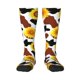 thumbnail image 1 of Fotbe Cow Print Sunflower Calcetas Divertidas Estampadas para Hombre y Mujer, Calcetas de Algodón hasta la Rodilla para Caminar, Correr, Enfermería y Embarazo, 1 of 6