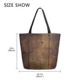 thumbnail image 5 of FORMRS Womens Canvas Tote Bag with Zipper Inner Pocket Shoulder Handbag, Wood Grain, 5 of 7