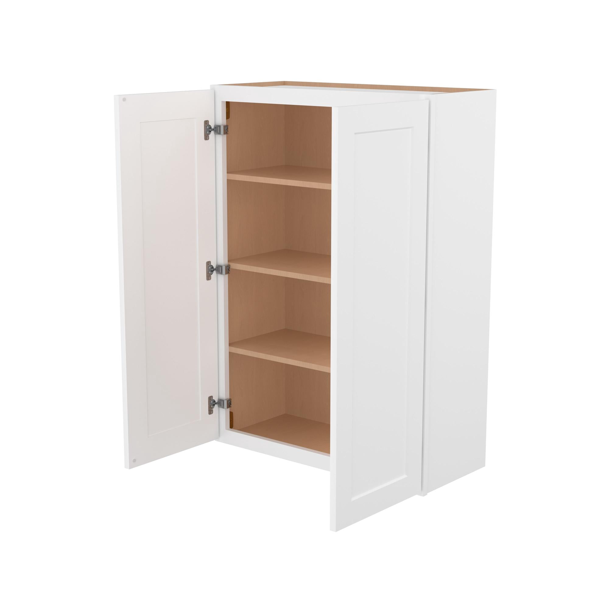 Furinno Shaker 2 Doors 3 Shelves Wall Kitchen Cabinet, Ready to Assemble, 12 D x 30 W x 42 H, White
