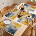 thumbnail image 5 of Vintage Yellow Firework Placemats Set of 12 Modern Abstract Rt Smear Place Mats Indoor Wipeable Table Mats Washable Cloth Dining Table Placemats for Kitchen Holiday Party Home Decor 13x19 Inch, 5 of 9