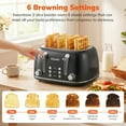 thumbnail image 4 of NICWIN 4 Slice Toaster, Extra Wide Slots Bread Toaster, Toast Shade Selector, Defrost & Reheat Functions for Kitchen Apartment Essentials, Black, 4 of 9