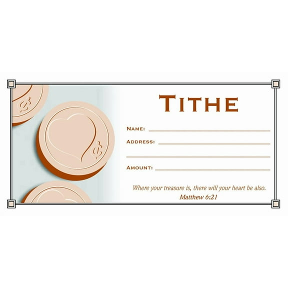 Value Offering Env - Tithe - Where Your Treasure Is There Will Your Heart Be Also, (Paperback)