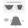 thumbnail image 6 of Waterfall Valances for Windows, Pure Dark Grey Kitchen Sheer Valance Curtains, Simple Solid Color Rod Pocket Elegant Swag Valances for Living Room Bedroom, 47.2"x38.5", 2 Panel, 6 of 8