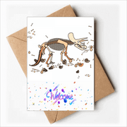 bs b miniature dinosaur Welcome Back Greeting Cards Envelopes Blank