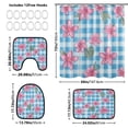 thumbnail image 3 of Shower Curtain and Rug Sets 4pcs Bathroom Sets Includes 12 Free Hooks 66" x 72" Flowersc, 3 of 8