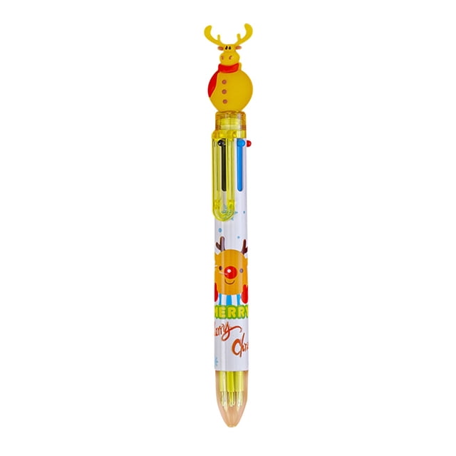 Vaidha Stylo-Bille de Noël à 6 Couleurs à Pression Marqueur Multifonction Couleur 2 ml