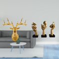 thumbnail image 2 of Escultura de cabeza de ciervo de resina y estatuas de pensadores abstractos, obra de arte bohemia, para montar en la pared, decoración de mesa colecci, 2 of 8