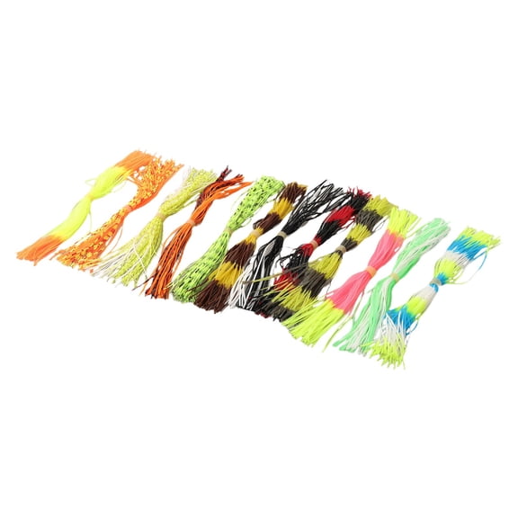 10/12 Bundle Mixed Color Silicone Skirts for Jig Squid Skirts Fly Tying Material