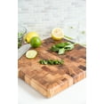 thumbnail image 5 of Ironwood Gourmet End-Grain Cutting Board and Prep Station, Acacia Wood, 14" Square, 5 of 8