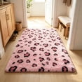 thumbnail image 4 of MUSICWAKER Pink Wild Leopard Print Shag Area Rug, Fluffy Soft Indoor Decor Rug, Dot Non-Slip Backing, 4X6ft Rug for Living Room Bedroom Home Office Dorm, 4 of 8