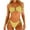 Yellow Womens Swimsuits, variant on Bikinis for Women 2 Piece Swim Suits Halter Push Up Bandeau Bra Side String Cheeky Briefs 2026 Bathing Suits
