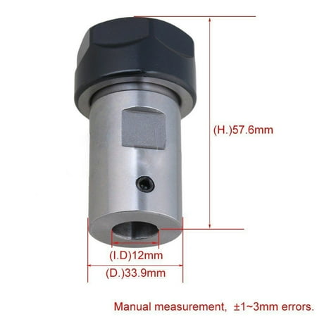 

Cogfs Type A ER20 Extension Rod 12mm Motor Shaft Chuck Holder CNC Milling