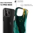 thumbnail image 2 of IBAOLEA Compatible with iPhone 13 Pro Max Case 6.7 Inch 2021, Glossy Marble Stylish Slim Cover for Women Girls, Soft TPU Shockproof Protective Phone Case for iPhone 13 Pro Max (Green), 2 of 8