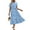 Z-Floral Sky Blue, variant on UVN Long Dresses for Women Summer Short Sleeve Casual Crewneck Maxi Dress with Pockets