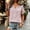 Red, variant on QUNYINEY Striped Women T Shirts Summer Button Short Sleeve Tunic Tops V Neck Pullover Casual Loose Fit Shirts