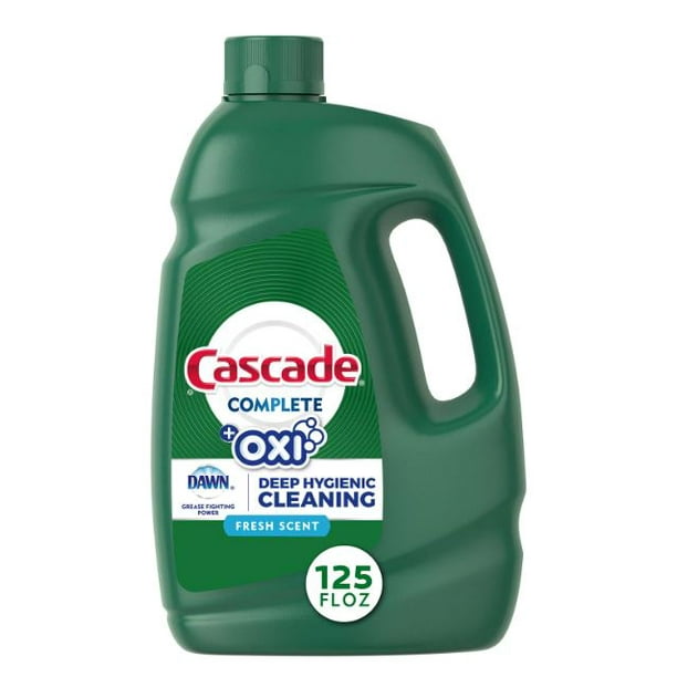 Cascade Complete Gel + Oxi, Dishwasher Detergent, 125 fl oz