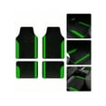 thumbnail image 2 of Leadwolf Car Floor Mats for BMW for 330 Vinyl Carpet Protection All Weather Front & Rear Full Set Velvet Colored Stripe Black and Green 4pcs, 2 of 5