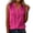 Hot Pink, variant on Otntypg Plus Size Womens Sleeveless Button Down Shirts Cotton Linen Tank Tops Lightweight Dressy Casual V Neck Loose Oversized Blouses Business Work Tops
