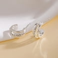 thumbnail image 5 of APSVO 18K White Gold Plated Rhinestone Hoop Earrings for Women S925 Sterling Silver Post Hypoallergenic Earrings Birthday Graduation Jewelry Gifts Teen Mom Her Wife Lady Adults Ideas, 5 of 8