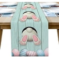 thumbnail image 2 of Easter Cotton Linen Table Runner Dresser Scarves,Bunny Tail Easter Eggs Rabbit Spring Flowers Table Runners for Dinning Table,Farmhouse Kitchen Decor,Holiday Parties Dinner Decoration-13x108 Inch, 2 of 7