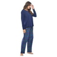 thumbnail image 3 of Casual Nights Women's Jersey Knit Long-Sleeve Top and Soft Flannel Bottom Pajama Set, 3 of 4