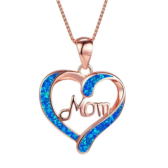 Fdelink a Necklace Mother's Day Gift Necklace Sterling Silver Heart Mom Pendant Necklace Jewelry Gifts for Women Birthday Anniversary