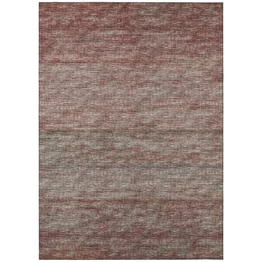 Addison Rugs Indoor/ Outdoor Marston Dynamic Transitional Striped Washable Area Rug 10' x 14' - Burgundy