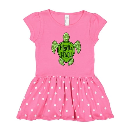 

Inktastic Myrtle Beach Sea Turtle in Green Gift Toddler Girl Dress