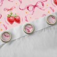 thumbnail image 4 of Manfei Pink Strawberry Bow Print Curtains Pack of 2 (42x84 Each) for Girls, Cute Fruit Bows Curtains Blackout, 4 of 6