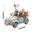 thumbnail image 2 of 2Pcs Easter 2D Flat Acrylic Bunny Decor, Driving White Rabbit Tabletop Ornament, Festival Present for Garden Home Table Office Dining Room Mantle Party Supplies,AB, 2 of 4