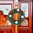 thumbnail image 4 of Christmas Wreath Door Hanging Decoration Bronze Plastic Rattan 12in Wreath for Home Hotel Mall Indoor Outdoor Holiday Decor, 4 of 6