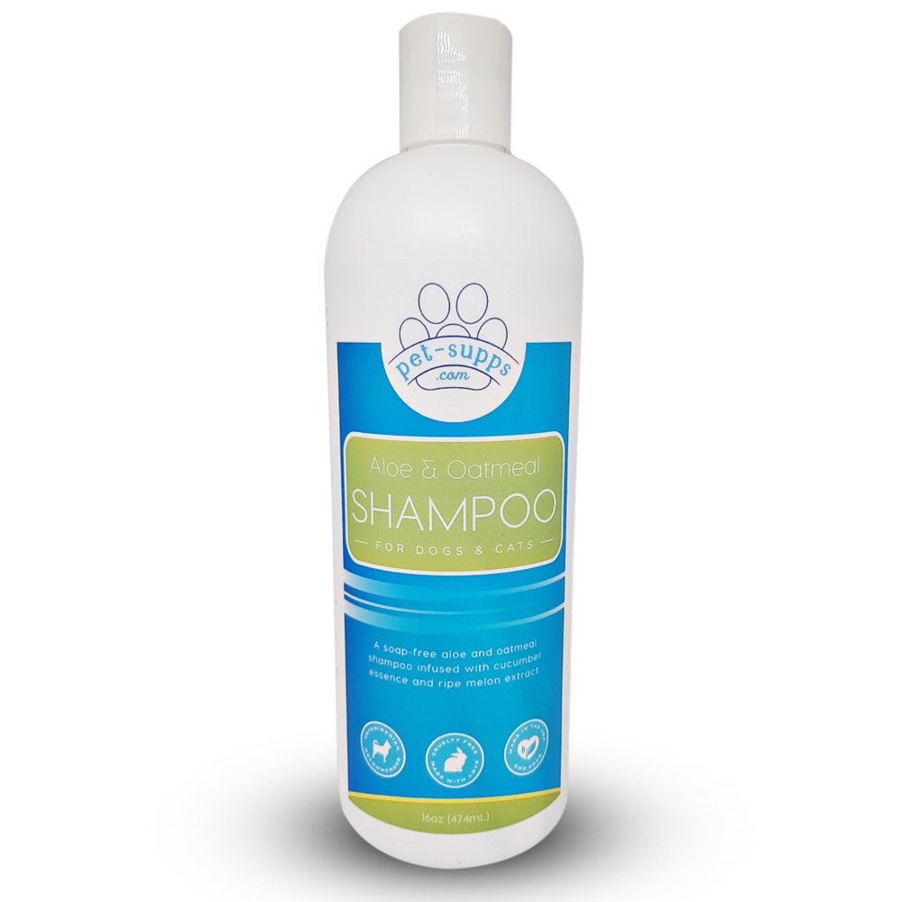 PetSupps Aloe and Oatmeal Dog Shampoo for Dry Itchy Skin, Cat Shampoo