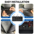 thumbnail image 4 of Organizador de maletero de coche, organizador colgante de asiento trasero con bolsillos de almacenamiento para SUV, camión, furgoneta, organización plegable para accesorios de coche (negro, 43, 4 of 7