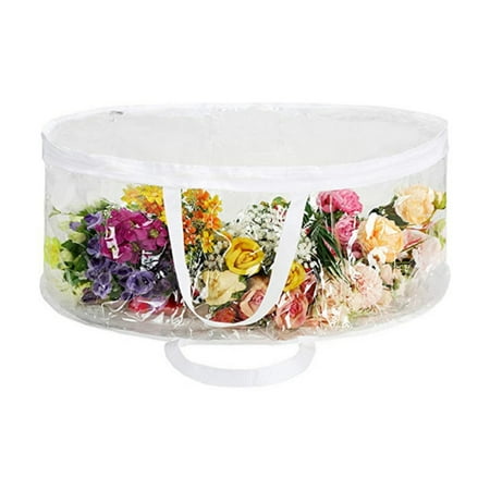 Christmas Wreath Storage Container 30" Clear Everyday Bag with Dual Zippered and Reinforced Handle Protect Your Wreath