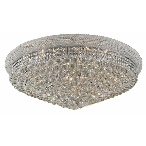 1800 Primo Collection Flush Mount D36in H14in Lt:20 Chrome Finish (Royal Cut)